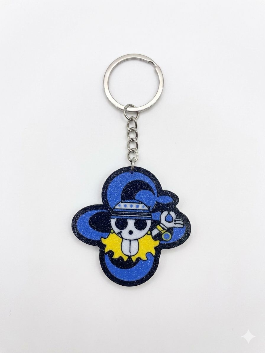 Llavero Pirata Calavera Azul